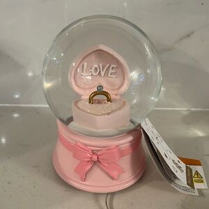 Will you marry me 💍 SNOWGLOBE!! Lights up  and music. Engagement ring. Propose!